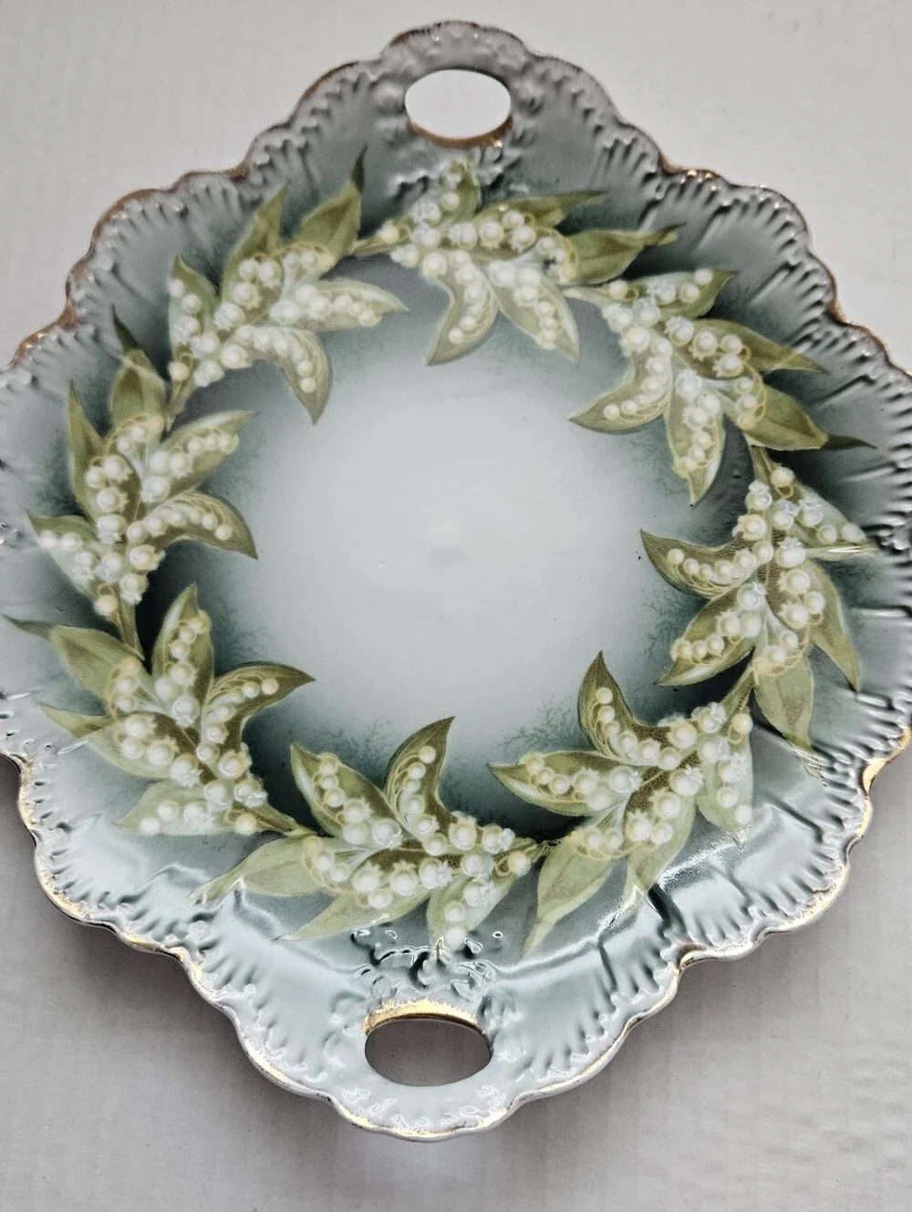Vintage RC Rosenthal Bavaria Monbijou Lily of the Valley Hand Painted Gold Trim